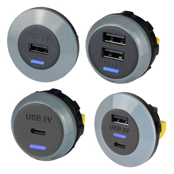 Alfatronix PVPWP Slimline IP65 USB Chargers