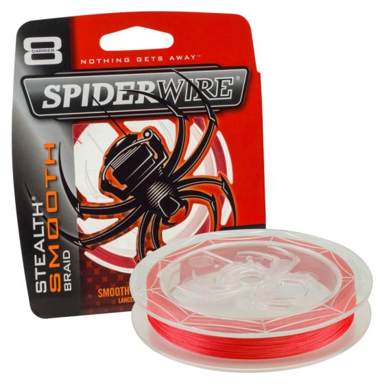Spiderwire Smooth 8 Braid Red Fishing Line 300m - 90lbs (40.8Kg)