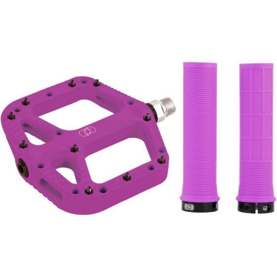 Oxford Loam Pedal & Driver Grip Bundle Purple