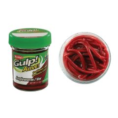 Berkley Gulp Alive Mini-Earthworms Red Wiggler Twin Pack