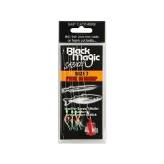 Black Magic Shrimp Hooks (Pack of 10)-Size 7: Sprat/mackerel/mullet (054-BMPS07)