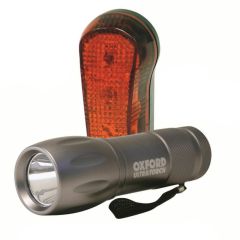 Oxford Ultra Torch 9 LED Front Headlight & Rear Bike Light Set