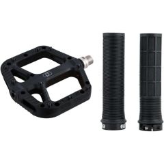 Oxford Loam Pedal & Driver Grip Bundle Black