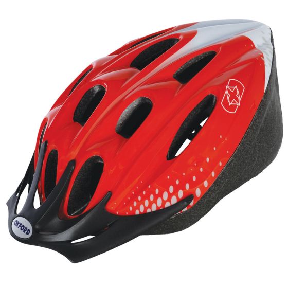 Oxford F15 Helmet Red/White Medium 54-58cm