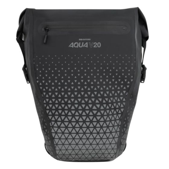 Oxford Aqua V 20 Extreme Visibility Single QR Pannier Bag - Black