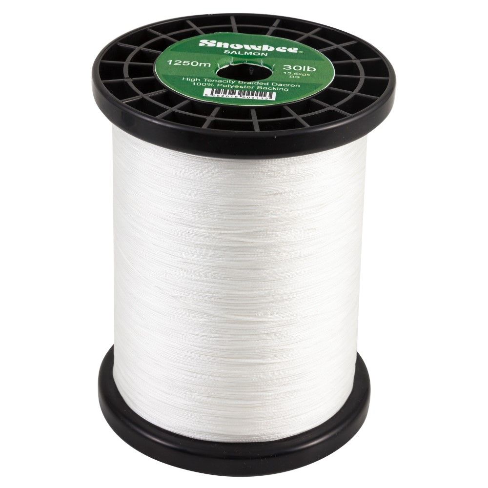 Snowbee Fly Line Backing - 1250m Braided Dacron - White - 30lb