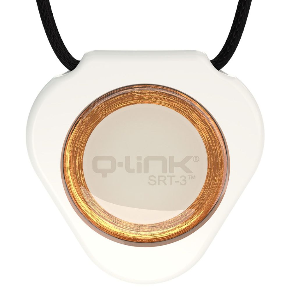 Q-Link SRT-3 White Flower of Life Pendant