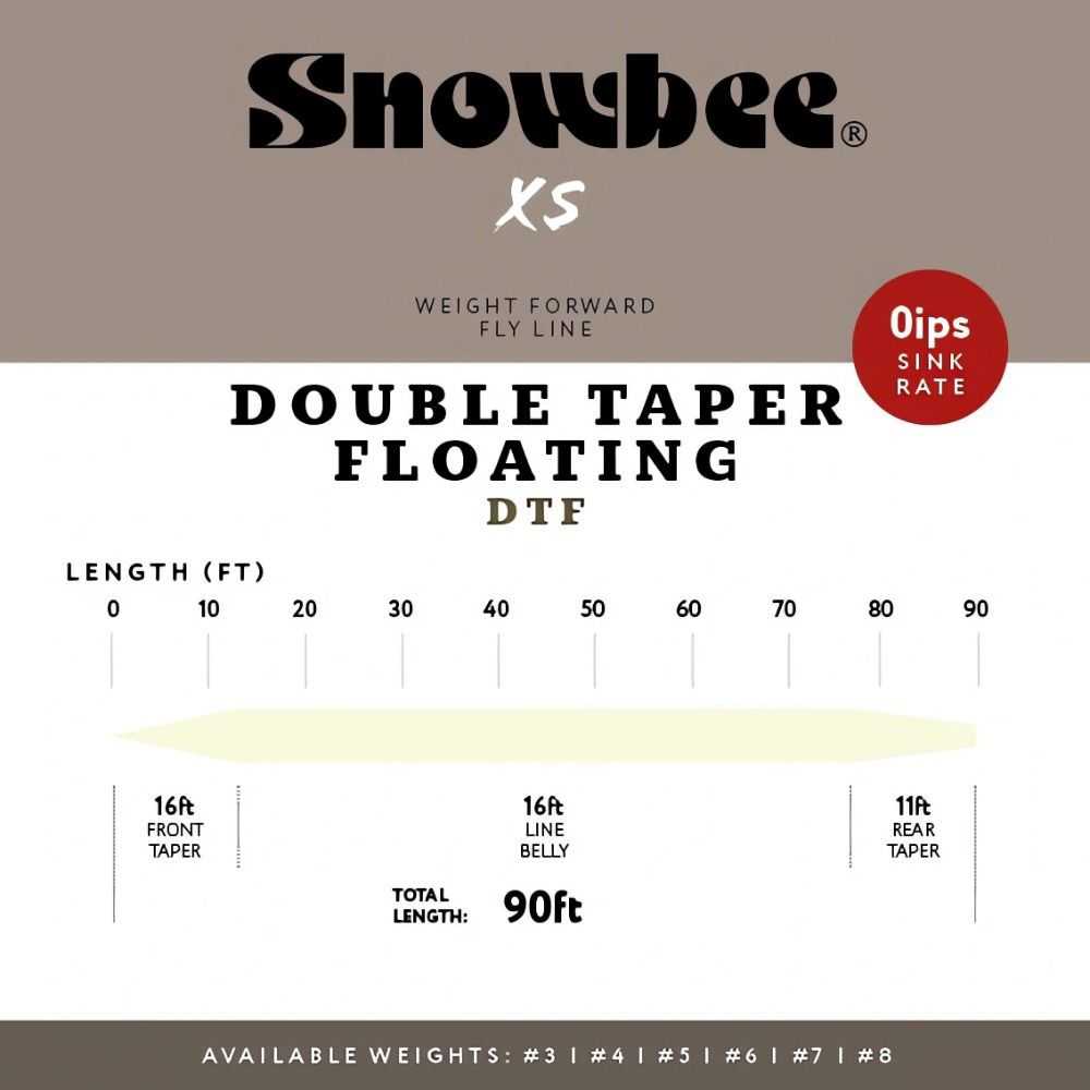 Snowbee XS Double Taper Fly Lines - Ivory