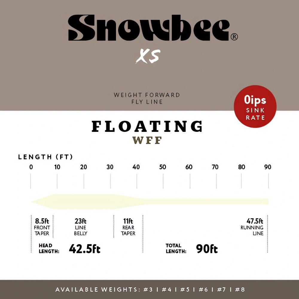 Snowbee XS Floating Fly Line - Ivory