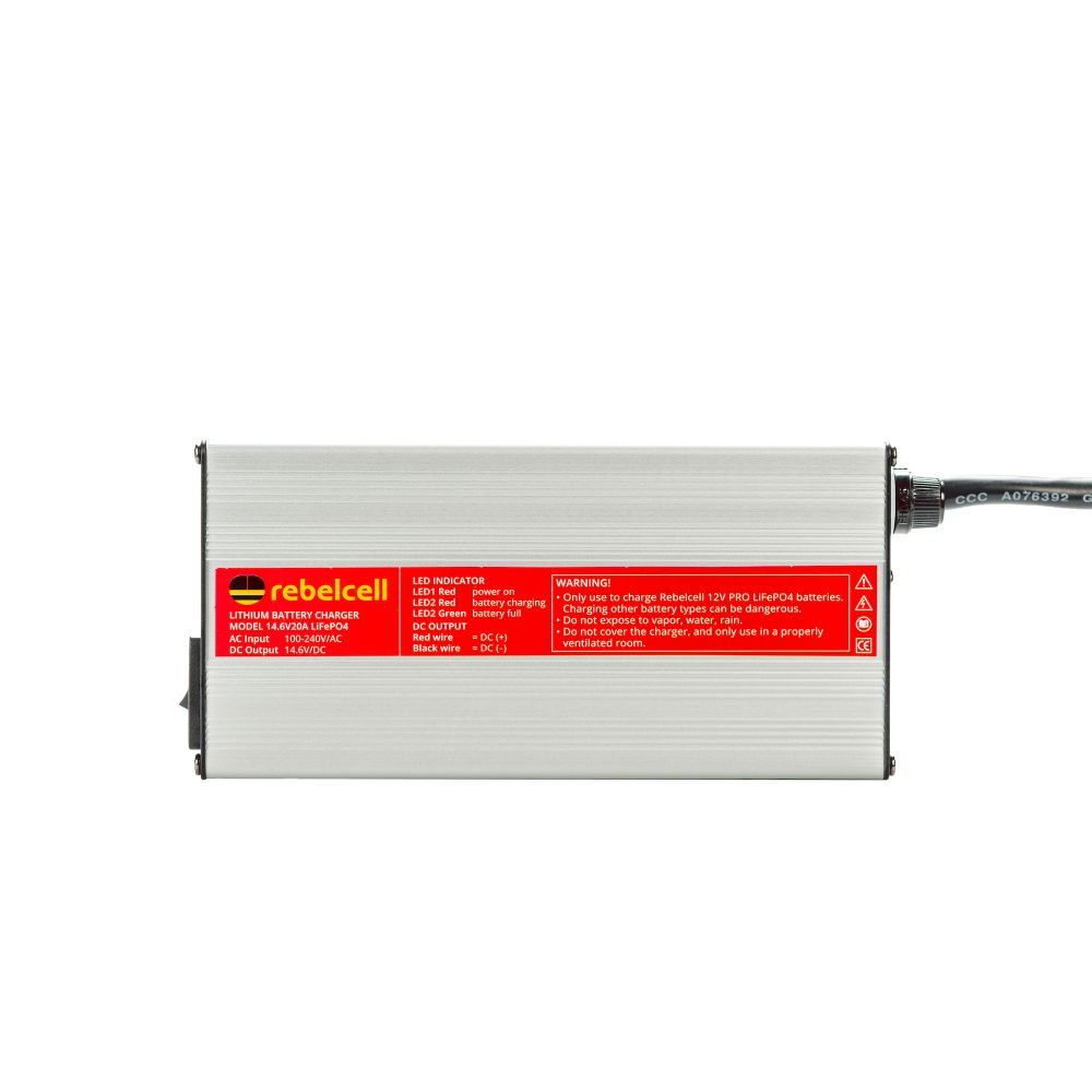 Rebelcell 14.6V20A LiFePO4 Battery Charger - 14.6V 20A