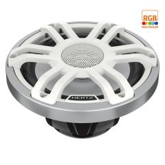 Hertz 150W 6.5" HMX RGB LED Marine Coax Speakers - Sports Silver White