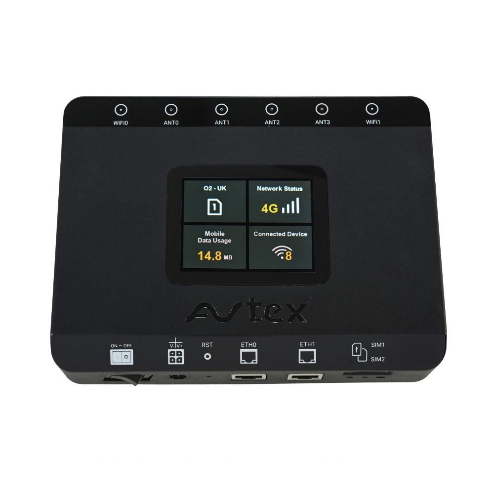 Avtex AMR104P 4G Wi-Fi CAT 6 Dual Sim Mobile Internet Solution - Black