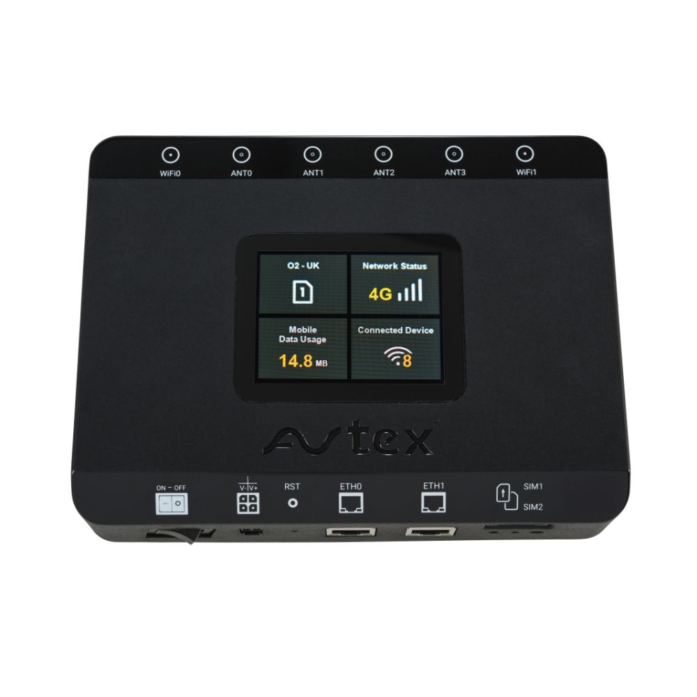 Avtex AMR104x 4G Dual Sim & Wi-Fi Mobile Internet Solution - Black