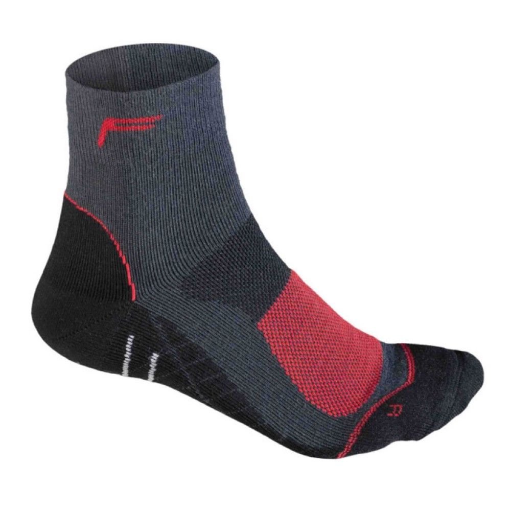 F-Lite Women's Merino Mtbike High Socks - Anthracite/Red - 3-5