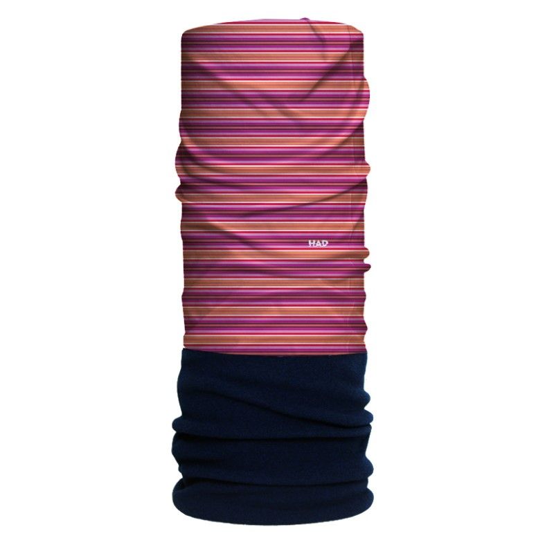 H.A.D. Originals Kid's Stripe Fleece Scarf Red/Orange/Blue One Size