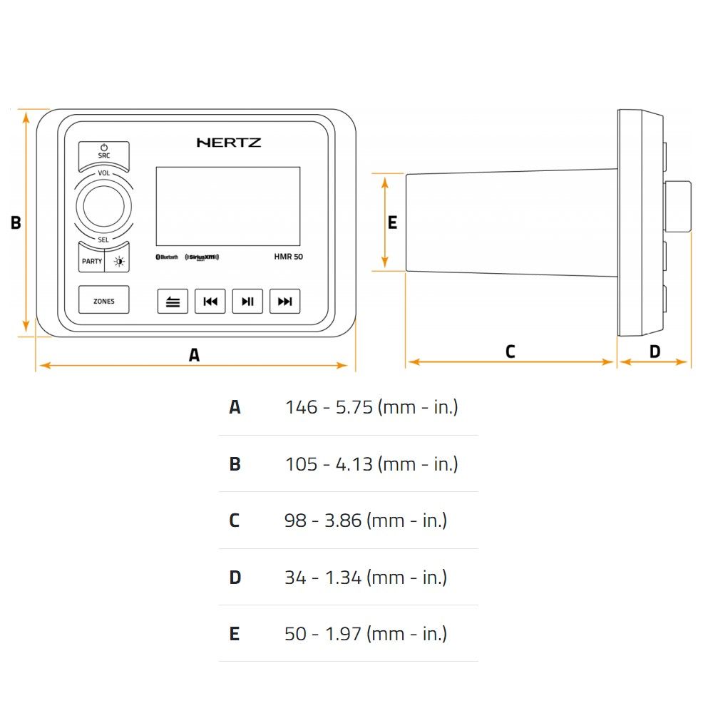 Hertz HMR 50 Digital Media Receiver with Colour LCD