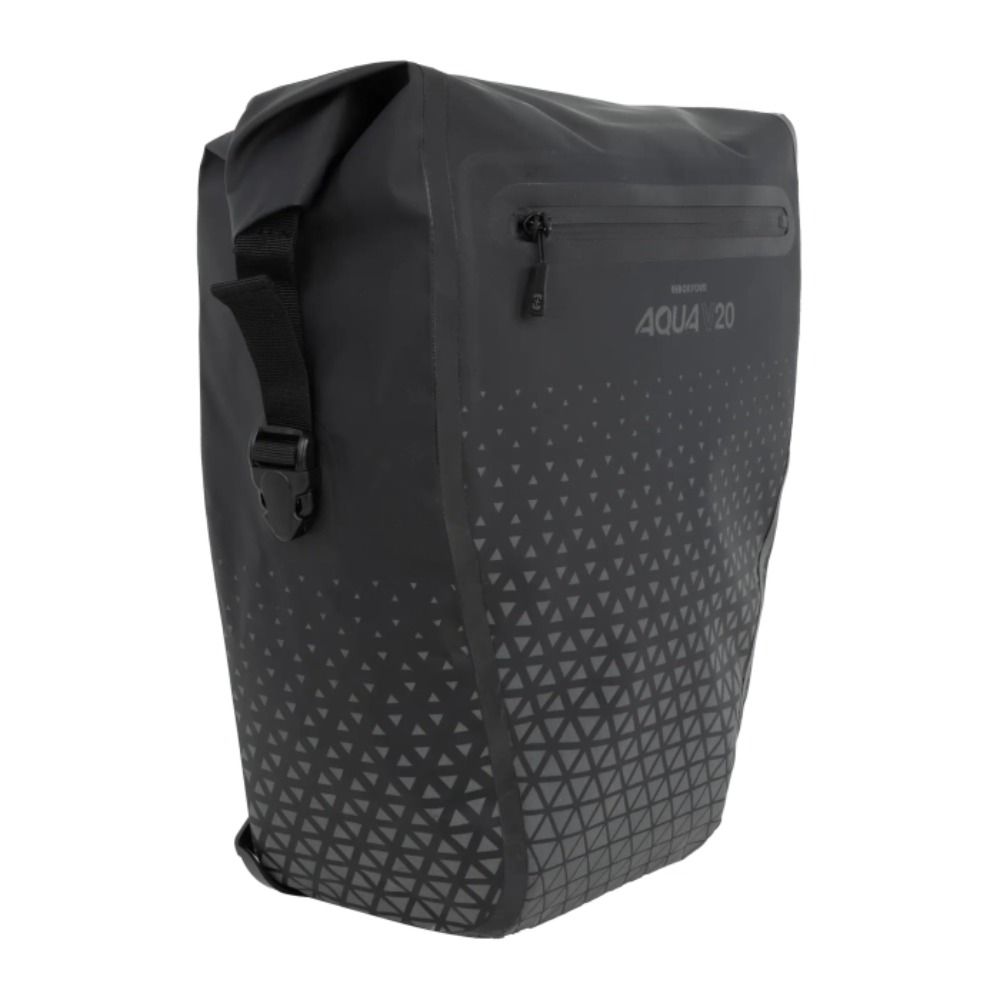 Oxford Aqua V 20 Extreme Visibility Single QR Pannier Bag - Black