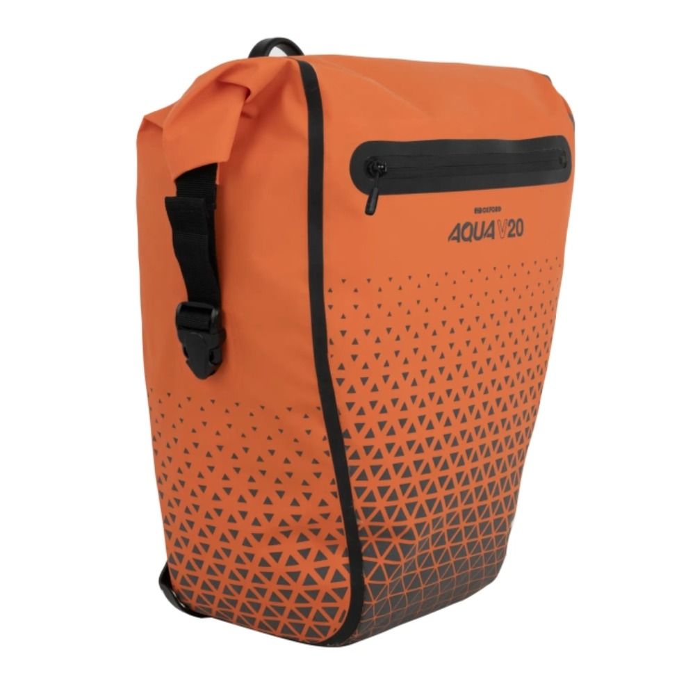 Oxford Aqua V 20 Extreme Visibility Single QR Pannier Bag - Orange