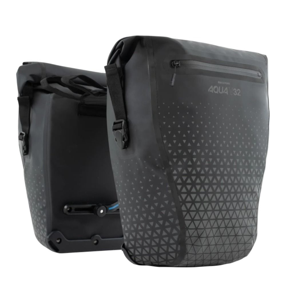Oxford Aqua V 32 Extreme Visibility Double QR Pannier Bag - Black