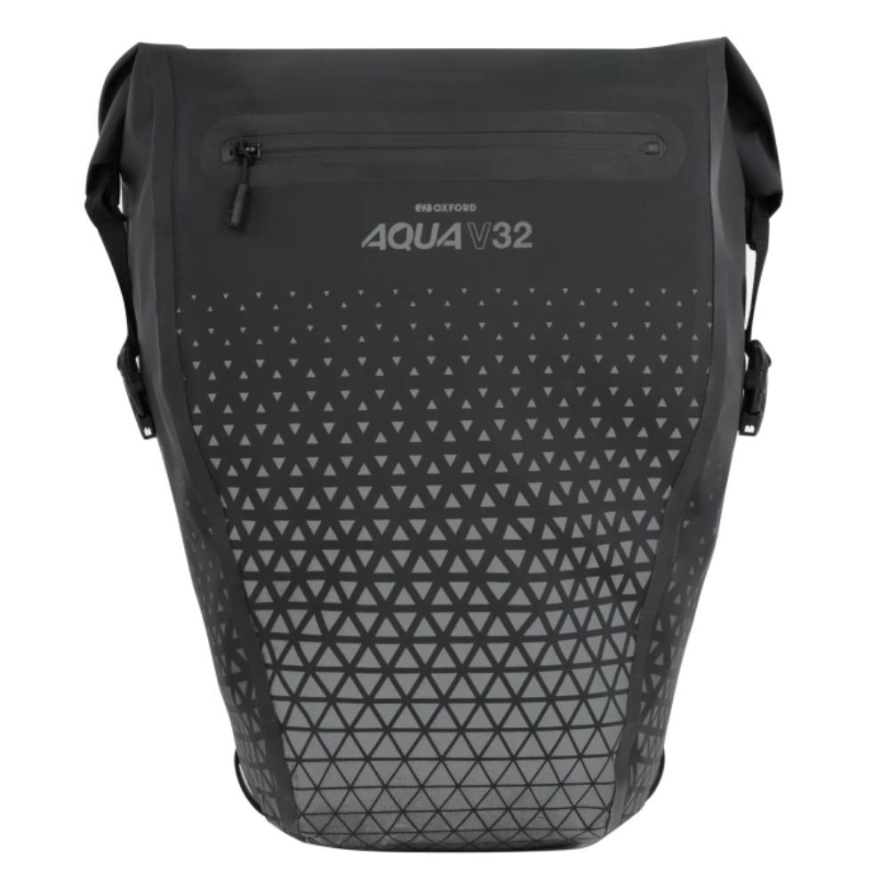 Oxford Aqua V 32 Extreme Visibility Double QR Pannier Bag - Black
