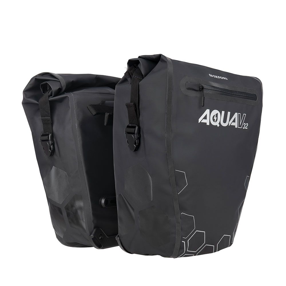 Oxford Aqua V 32 Double Pannier - Black 