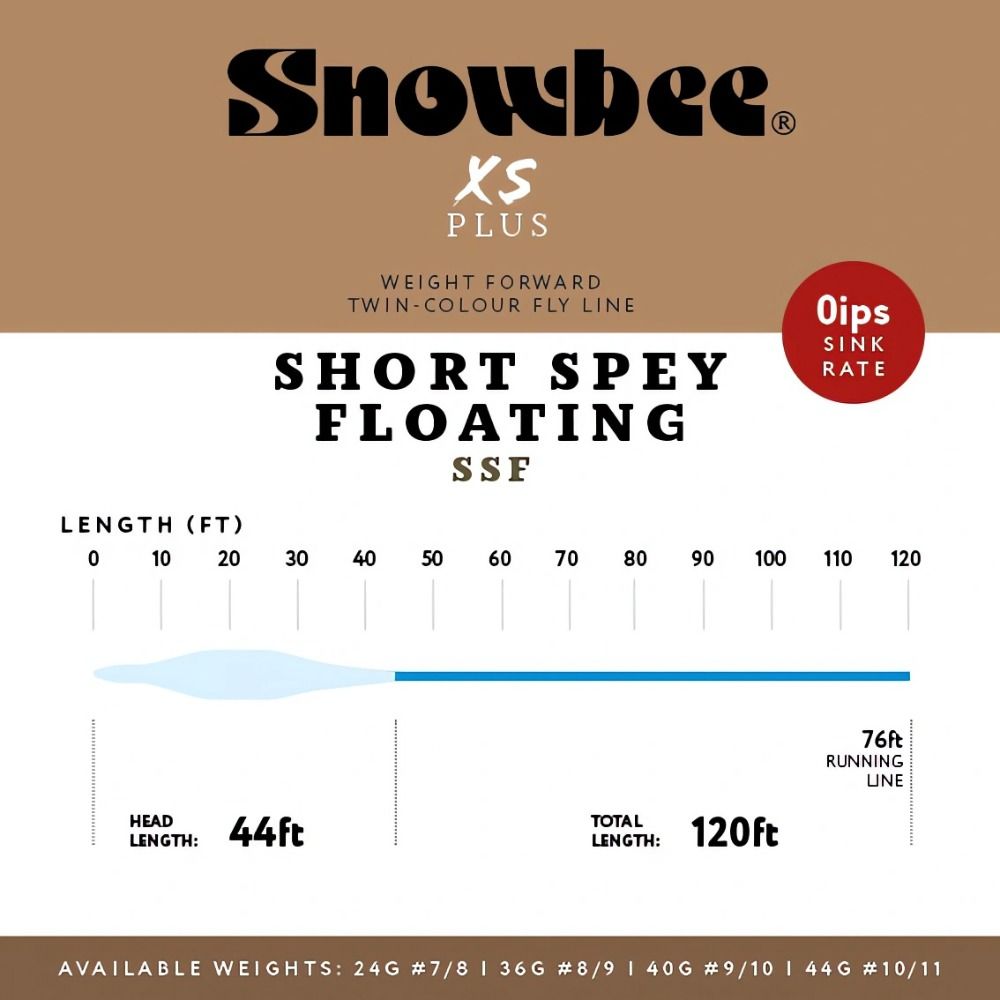 Snowbee XS-Plus Short Spey Line with Continuous Running Line - Blue